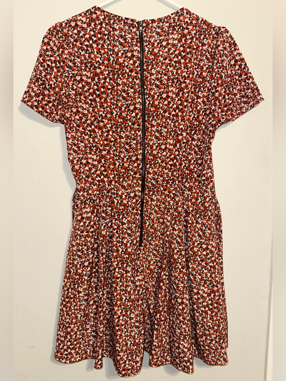 Forever 21 Red and Beige Patterned Dress - Picture 3 of 3